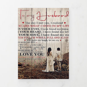 Brief an ihn Cool zu meinem Geschenk meines Ehem Dreifach Gefaltete Ankündigung