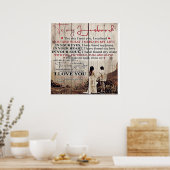 Brief an ihn | Cool zu meinem Geschenk meines Ehem Poster (Küche)