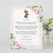 Brief an Kind aus dem Osterhasen Einladung (Stehend Vorderseite)