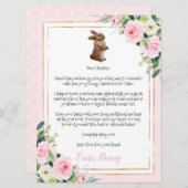 Brief an Kind aus dem Osterhasen Einladung (Vorne/Hinten)