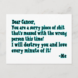 Brief an Krebs Postkarte