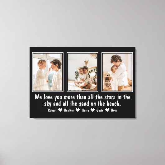 Brief an Mama oder Vater Personalisiertes Foto Leinwanddruck (Vorderseite)