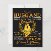 Brief an mein Ehemann, Liebe Husband Geschenk Dankeskarte (Vorderseite)