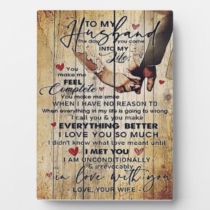 Brief an mein Ehemann , Liebliche Zitate Geschenk Fotoplatte