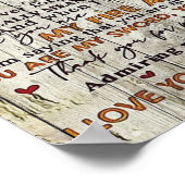 Brief an mein Ehemann , Liebliche Zitate Geschenk Poster (Ecke)