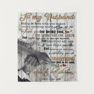 Brief an mein Ehemann , Liebliche Zitate Geschenk Wandteppich