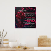 Brief an meine Ehefrau Geschenk, ein paar Lieben H Poster (Küche)