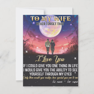 Brief an meine Ehefrau Valentinstag Geschenk Dankeskarte