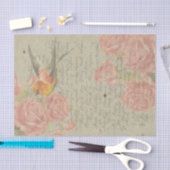 Brief an meine Liebe Goldfinch Rosenhandschrift Seidenpapier (Handwerk)