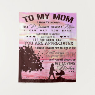 Brief an meine Mama Brief an die Familie Wandteppich