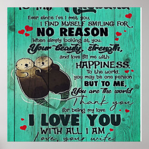 Brief an meine Niedliche Familiendekoration Poster