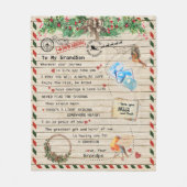 Brief an meinen Großvater von Opa Custom Geschenk Fleecedecke (Vorderseite)