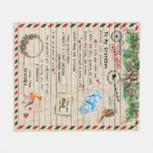 Brief an meinen Großvater von Opa Custom Geschenk Fleecedecke (Vorderseite (Horizontal))