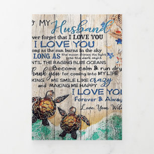 Brief an meinen Mann Familiendekoration Dreifach Gefaltete Ankündigung