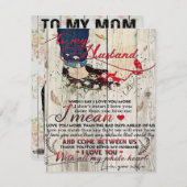 Brief an meinen Mann | Lieben für Ehemänner Einladung (Vorne/Hinten)