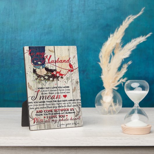 Brief an meinen Mann | Lieben für Ehemänner Fotoplatte (Seite)