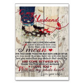 Brief an meinen Mann | Lieben für Ehemänner Tischnummer (Vorderseite)