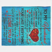 Brief an meinen Mann | Lieblich zu meinem Geschenk Fleecedecke (Vorderseite (Horizontal))