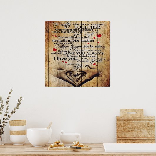 Brief an meinen Mann | Lieblich zu meinem Geschenk Poster (Küche)