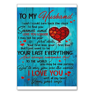 Brief an meinen Mann   Lieblich zu meinem Geschenk Tischnummer