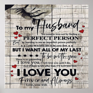 Brief an meinen Mann, neues Zuhause-Geschenk Poster