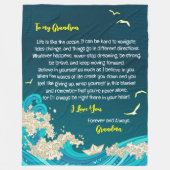 Brief an meinen Sohn oder Großmutter im Nautischen Fleecedecke (Vorderseite)