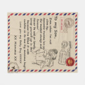 Brief an meinen Sohn von der Mama Fleecedecke (Vorderseite (Horizontal))