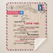 Brief an meinen Sohn von der Mama Sherpadecke (Vorderseite)