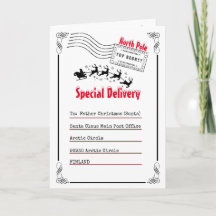 Brief an Santa North Pole Kinderauslieferung Foto