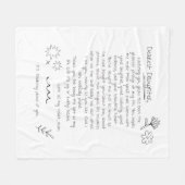 Brief an Tochter Fleecedecke (Vorderseite (Horizontal))