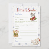 Brief an Weihnachtskätzchen - Vorlage (Vorderseite)