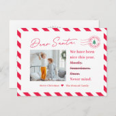 Brief an Weihnachtskinder Foto Postkarte (Vorne/Hinten)