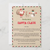 Brief aus dem Santa-Template Einladung (Vorderseite)