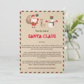 Brief aus dem Santa-Template Einladung (Stehend Vorderseite)