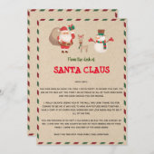 Brief aus dem Santa-Template Einladung (Vorne/Hinten)