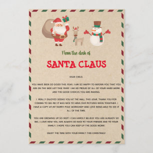 Brief aus dem Santa-Template Einladung