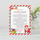 Brief aus der Weihnachtskarte des Weihnachtsmanns Einladung (Stehend Vorderseite)