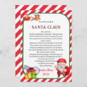 Brief aus der Weihnachtskarte des Weihnachtsmanns Einladung (Vorne/Hinten)
