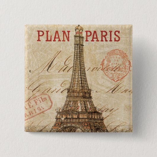 Brief aus Paris Button (Vorderseite)