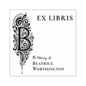 Brief B Botanischer Ex Libris Buchzeichen Stempel (Prägung)