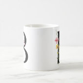 Brief B mit Blumen Kaffeetasse (Mittel)