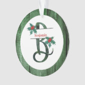 *~* Brief B Weihnachtsgebäck Rustikales FOTO AP44 Ornament (Vorderseite)