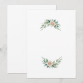 Brief Blumen Einladung (Vorne/Hinten)