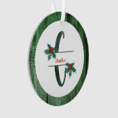 *~* Brief C Weihnachtsgebäck Rustikales FOTO AP44 Ornament (Vorderseite)