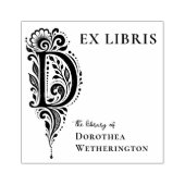 Brief D Botanischer Ex Libris Buchzeichen Stempel (Prägung)