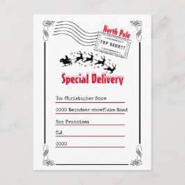 Brief der Kinder von Santa North Pole Postkarte