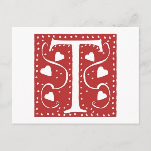 Brief des Hochzeitstiefens T Postkarte (Vorderseite)