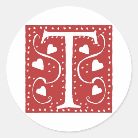 Brief des Hochzeitstiefens T Runder Aufkleber (Vorderseite)