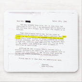 Brief des Lehrers - "Akzeptiere meine Lehren!" Mousepad (Vorne)