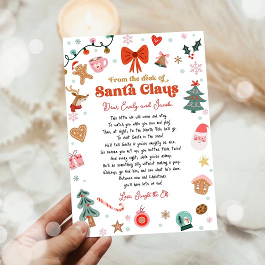 Brief des Weihnachtsmann-Elfs Einladung